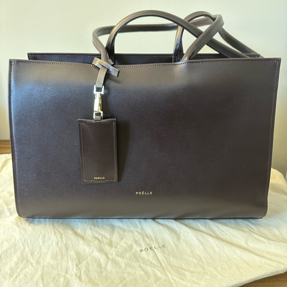 MEDIUM CAROLYN TOTE BAG IN BROWN - Picture 3 of 8